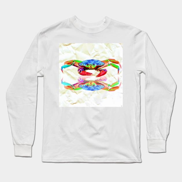 Crab Painting Long Sleeve T-Shirt by danieljanda